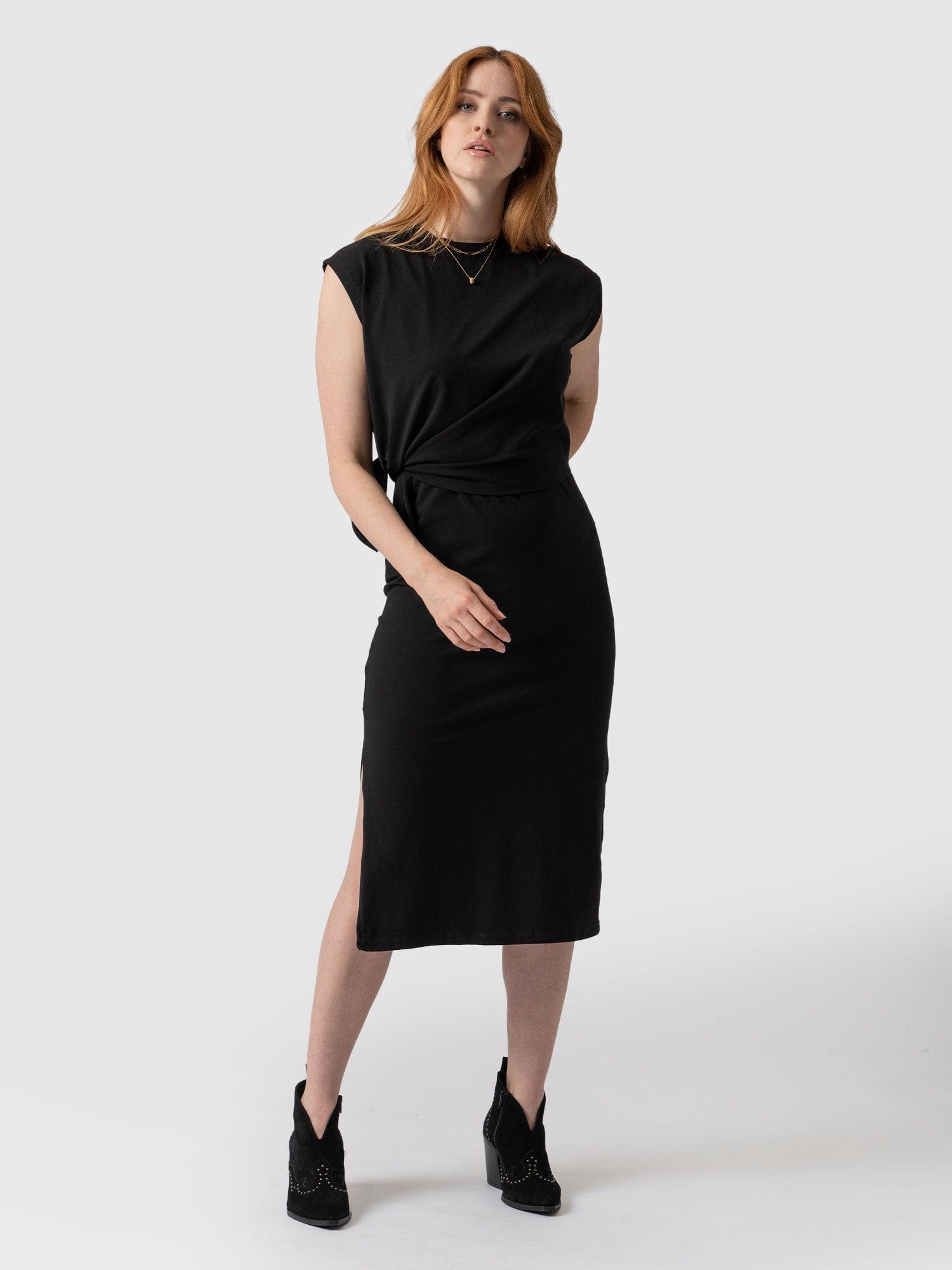 Kensal Knot Dress Black - Women's Dresses | Saint + Sofia® USA